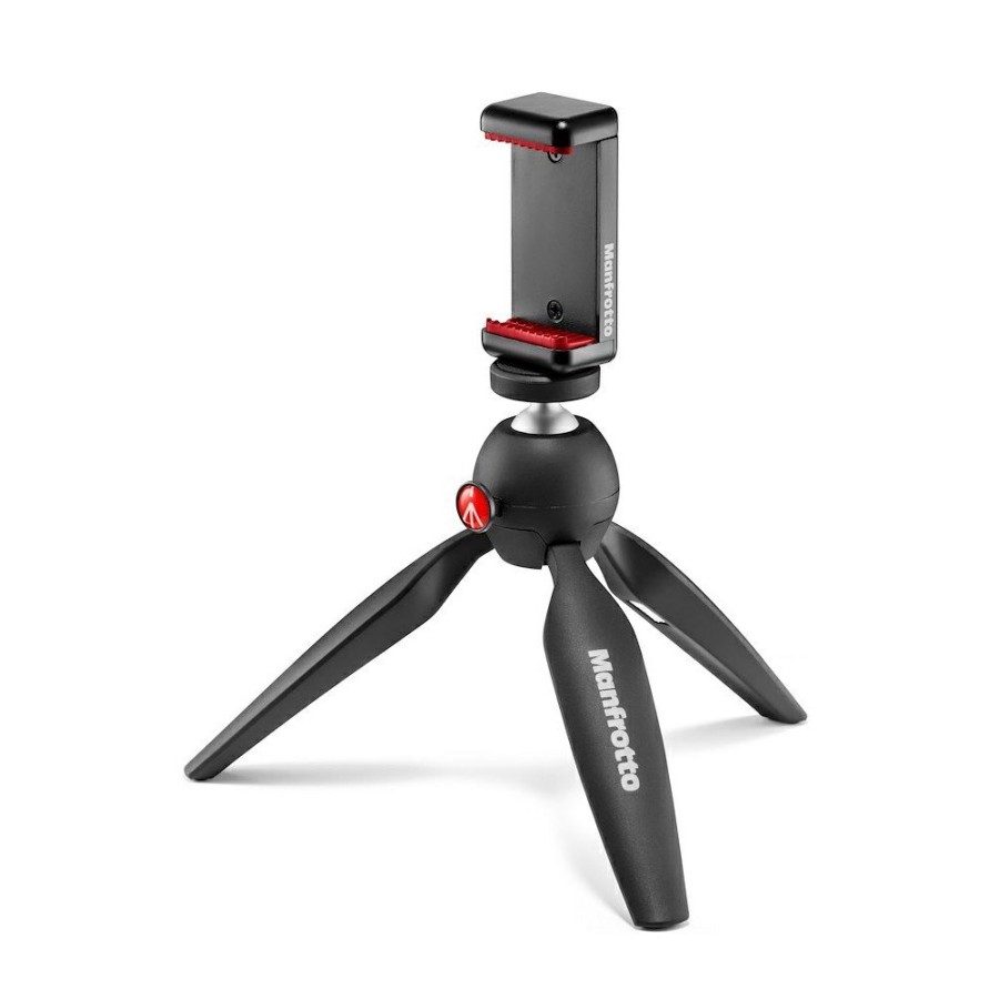 SMARTPHONES, ACTION CAMERAS & DRONES Manfrotto | Pixi Mini-Statief Met Smartphoneklem Zwart (Made In Italy)