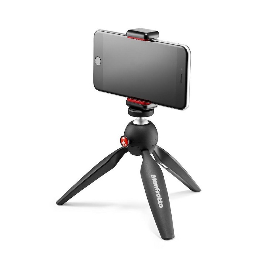 SMARTPHONES, ACTION CAMERAS & DRONES Manfrotto | Pixi Mini-Statief Met Smartphoneklem Zwart (Made In Italy)