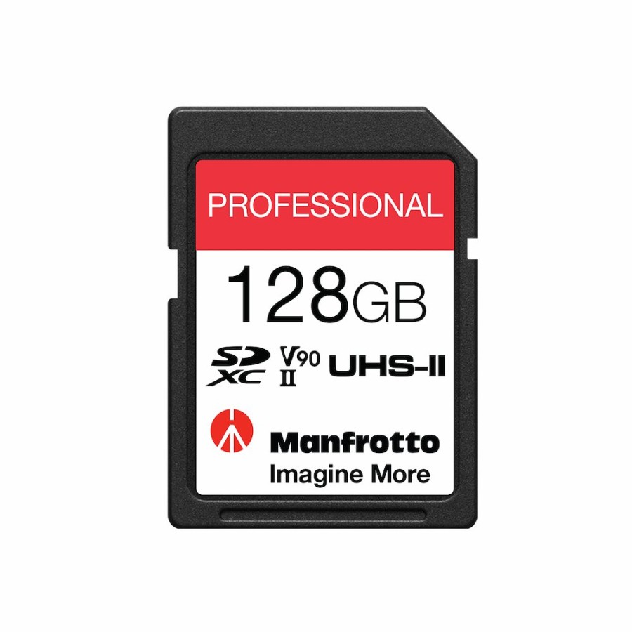 MEMORY CARDS & READERS Manfrotto | Professionele 128 Gb, Uhs-Ii, V90, U3 280 Mb/S Sdxc-Geheugenkaart