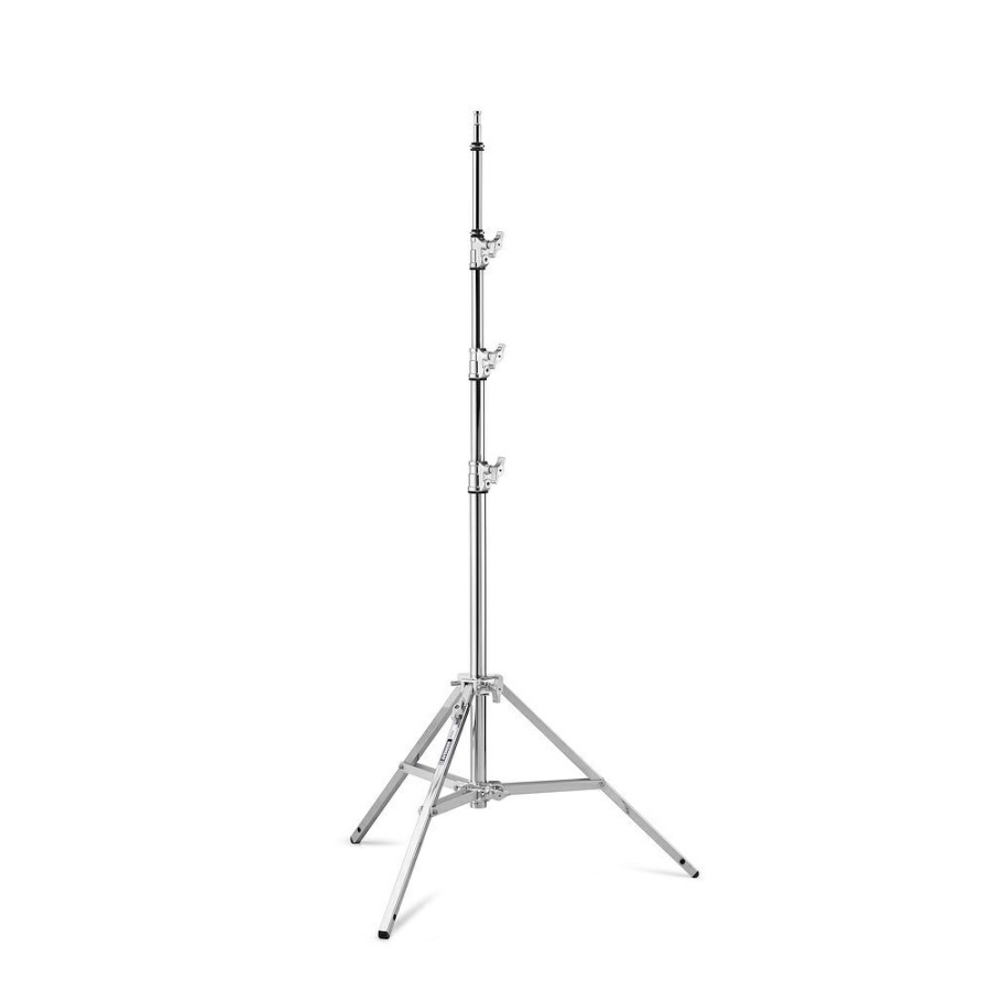 STANDS, ARMS AND CLAMPS Manfrotto | Avenger Babystandaard 30 Zilver 300 Cm/118 Inch Stalen Drievoudige Verhoger