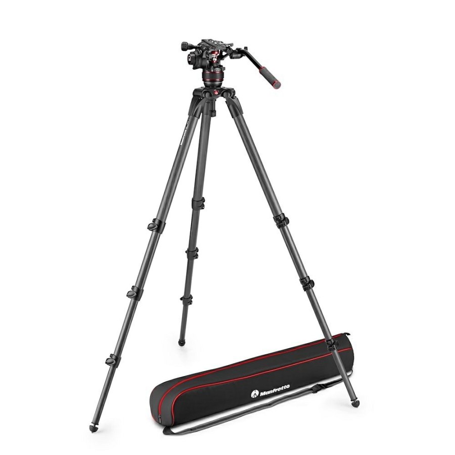 Video tripods Manfrotto | Nitrotech 608 Videokop, Cf Hoog Statief Met Enkele Poten