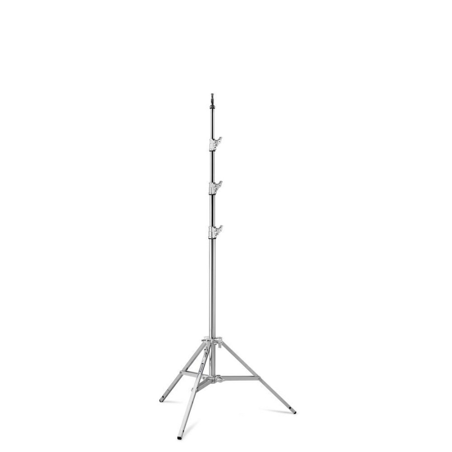 STANDS, ARMS AND CLAMPS Manfrotto | Avenger Babystandaard 35 Zilver 350 Cm/138 Inch Stalen Drievoudige Verhoger