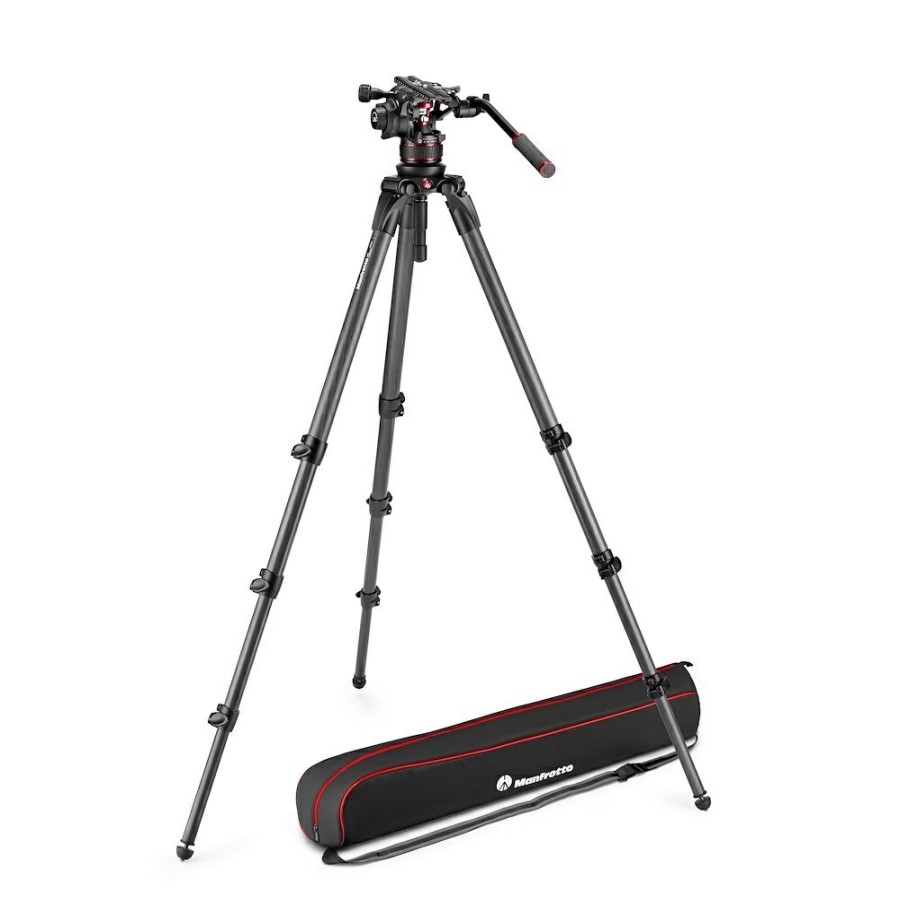 Video tripods Manfrotto | Nitrotech 612 Videokop, Cf Hoog Statief Met Enkele Poten