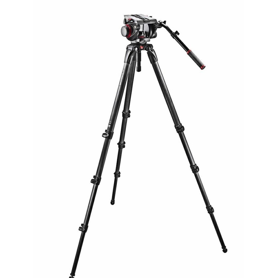 Video tripods Manfrotto | 509 Vloeistofvideokop En 536 Cf-Statief Met Een Poot