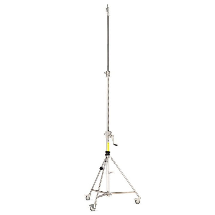 STANDS, ARMS AND CLAMPS Manfrotto | Avenger Wind Up Stand Cs 3,0 M/9,8 Ft 2 Stijgbuizen, Geremde Wielen