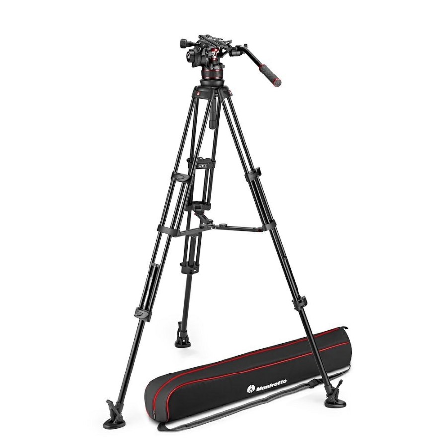 Video tripods Manfrotto | Nitrotech 612 Videokop, Alu Dubbelpootstatief Ms