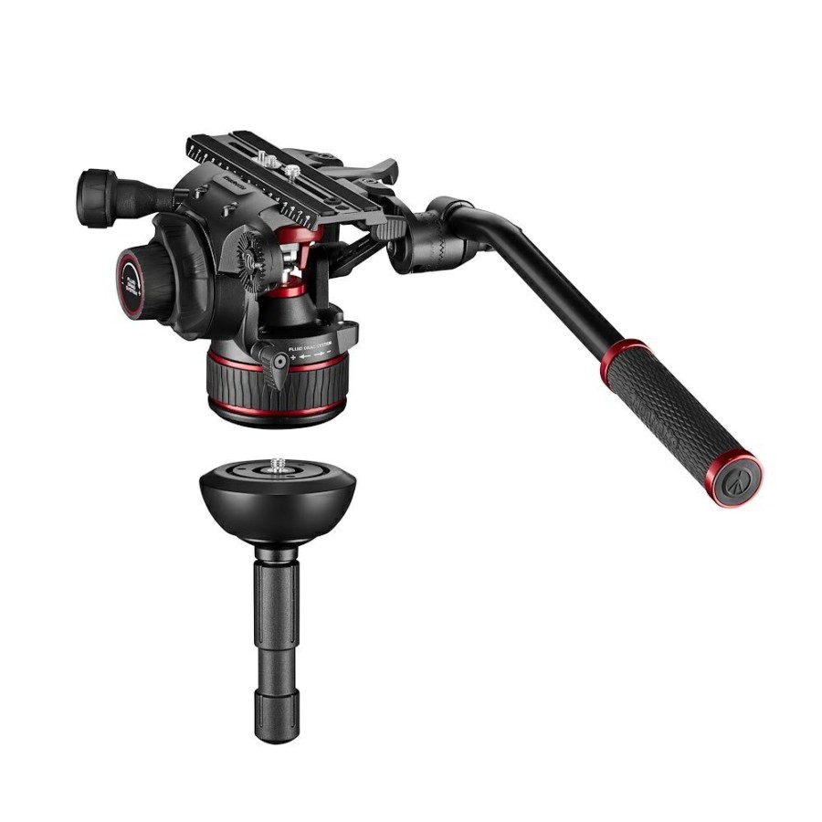 Video tripods Manfrotto | Nitrotech 612 Videokop, Alu Dubbelpootstatief Ms