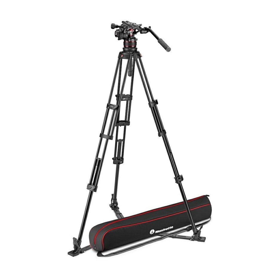 Video tripods Manfrotto | Nitrotech 612 Videokop, Alu Dubbelpootstatief Gs