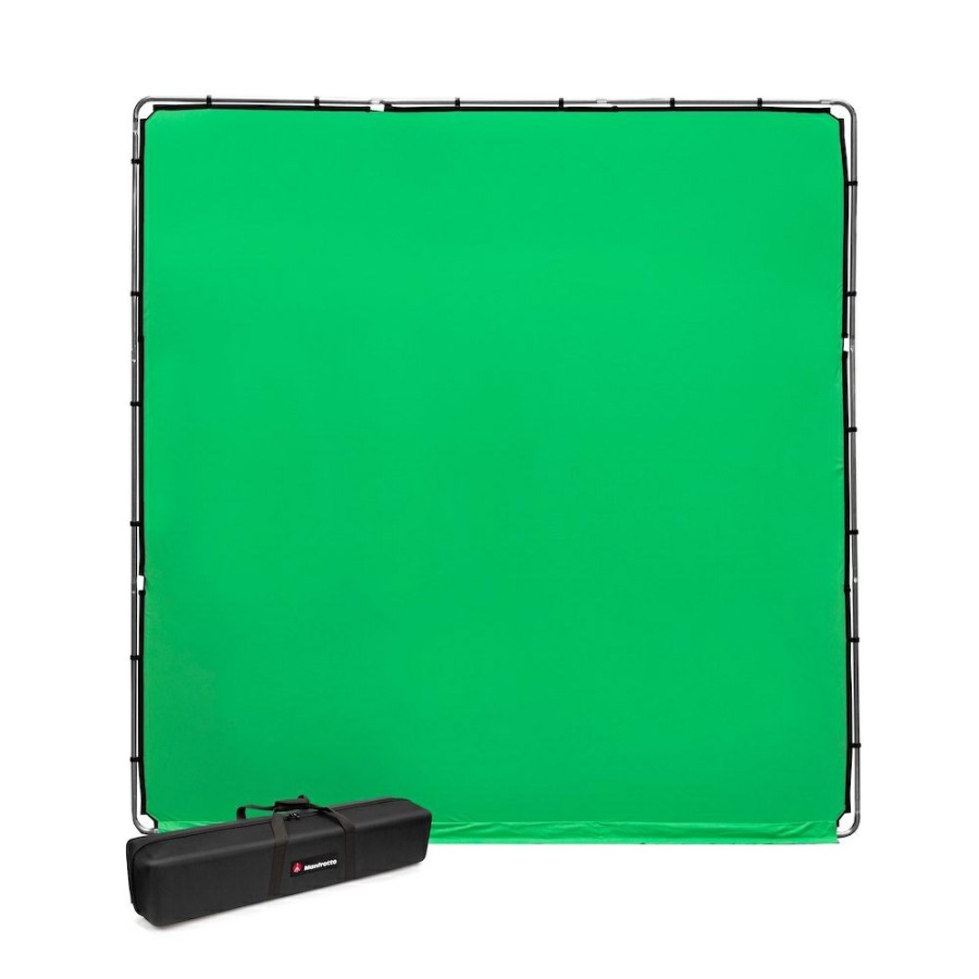 PHOTO & VIDEO BACKGROUNDS Manfrotto | Studiolink Chroma Key Groen Scherm Kit 3 X 3M