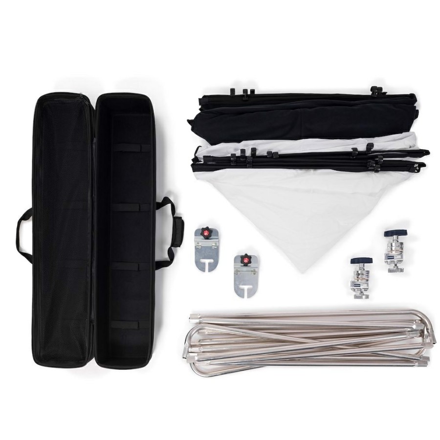 LIGHTING CONTROL SOLUTIONS Manfrotto | Pro Scrim Alles-In-Een-Set 2,9X2,9M Extra Groot