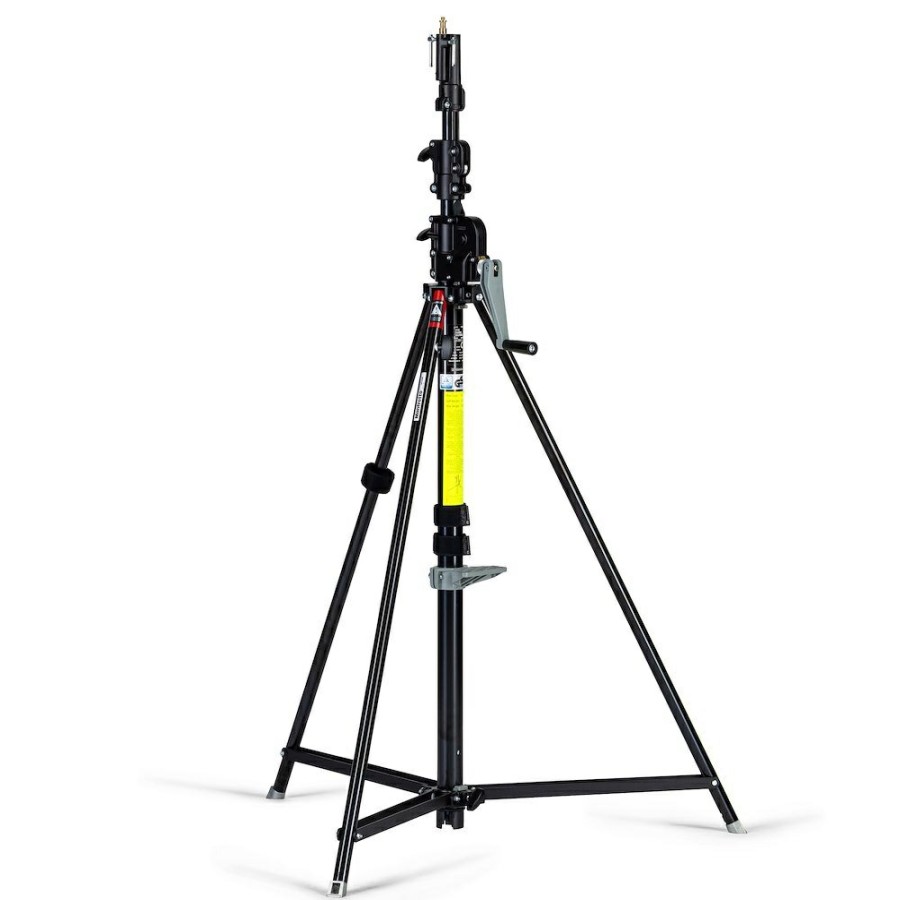 PHOTOGRAPHIC STYLE Manfrotto | Opwindbare Standaard Met Veiligheidskabel, Zwart Chroom