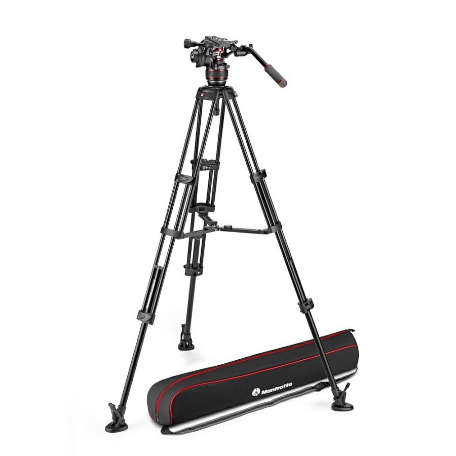 Video tripods Manfrotto | Nitrotech 608 Videokop, Alu Dubbelpootstatief Ms