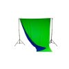 PHOTO & VIDEO BACKGROUNDS Manfrotto | Chromakey Gordijn Omkeerbaar 3 X 3,5 M Blauw/Groen