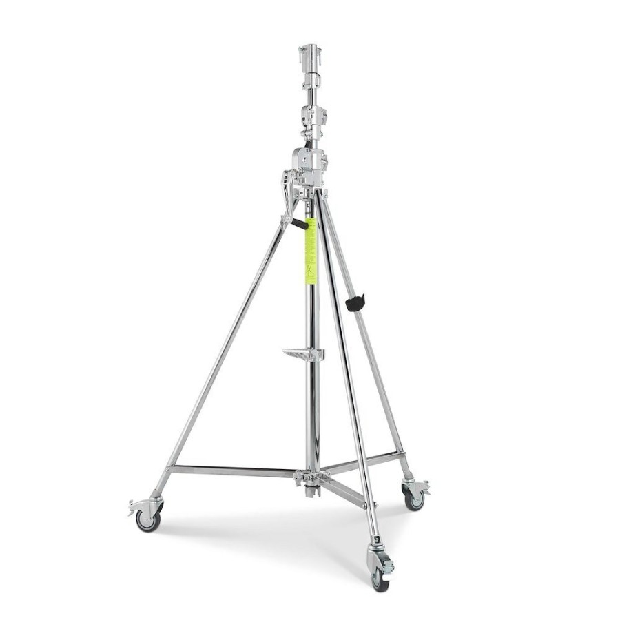 STANDS, ARMS AND CLAMPS Manfrotto | Avenger Wind Up Stand Cs 3,9 M/12,8' Lowboy 2R, Geremde Wielen